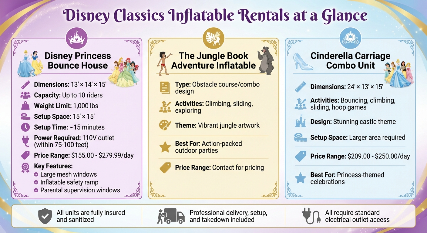 Disney Classics Inflatable Rentals Comparison Guide