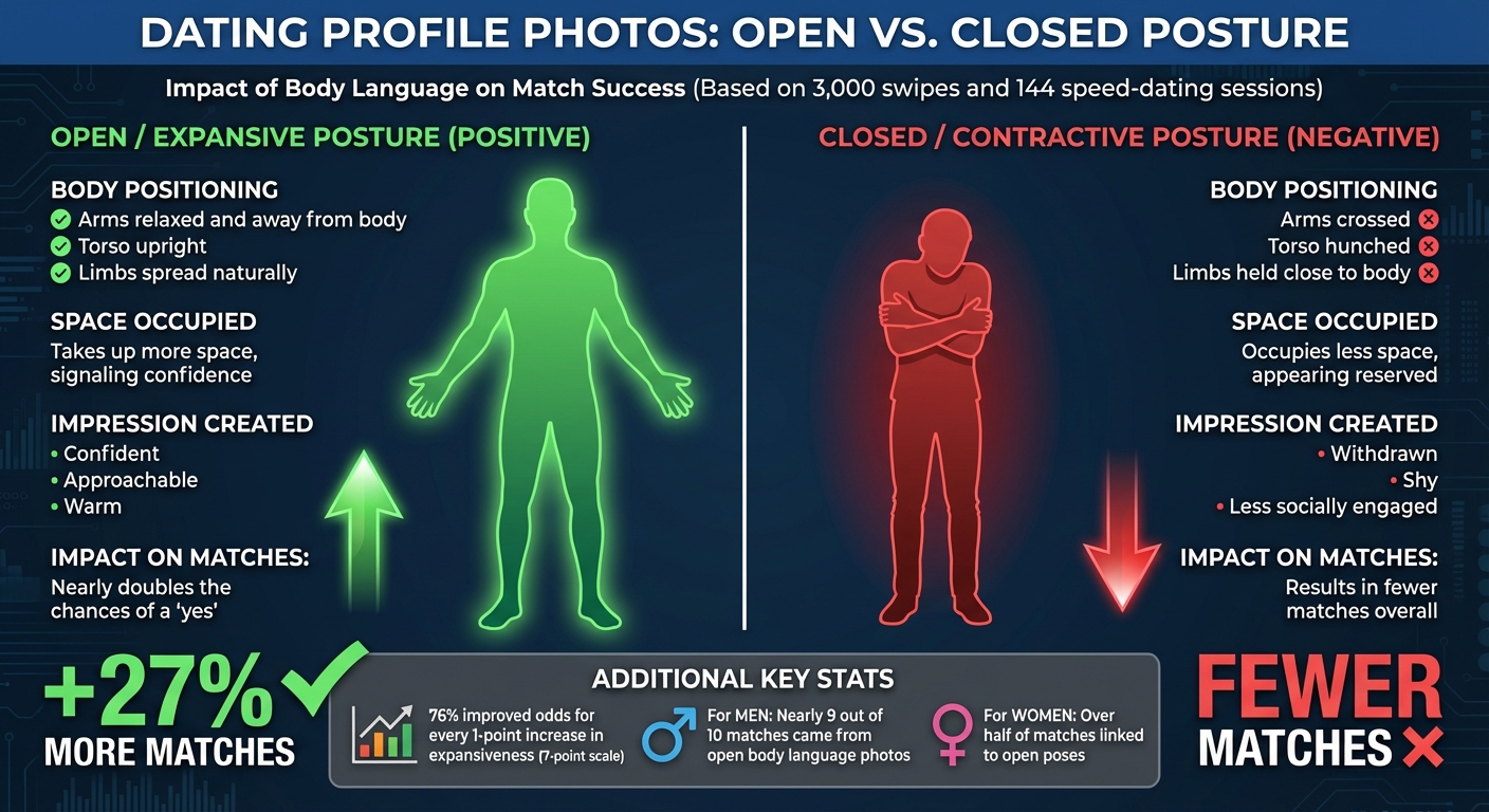 Open vs Closed Posture Impact on Dating App Matches