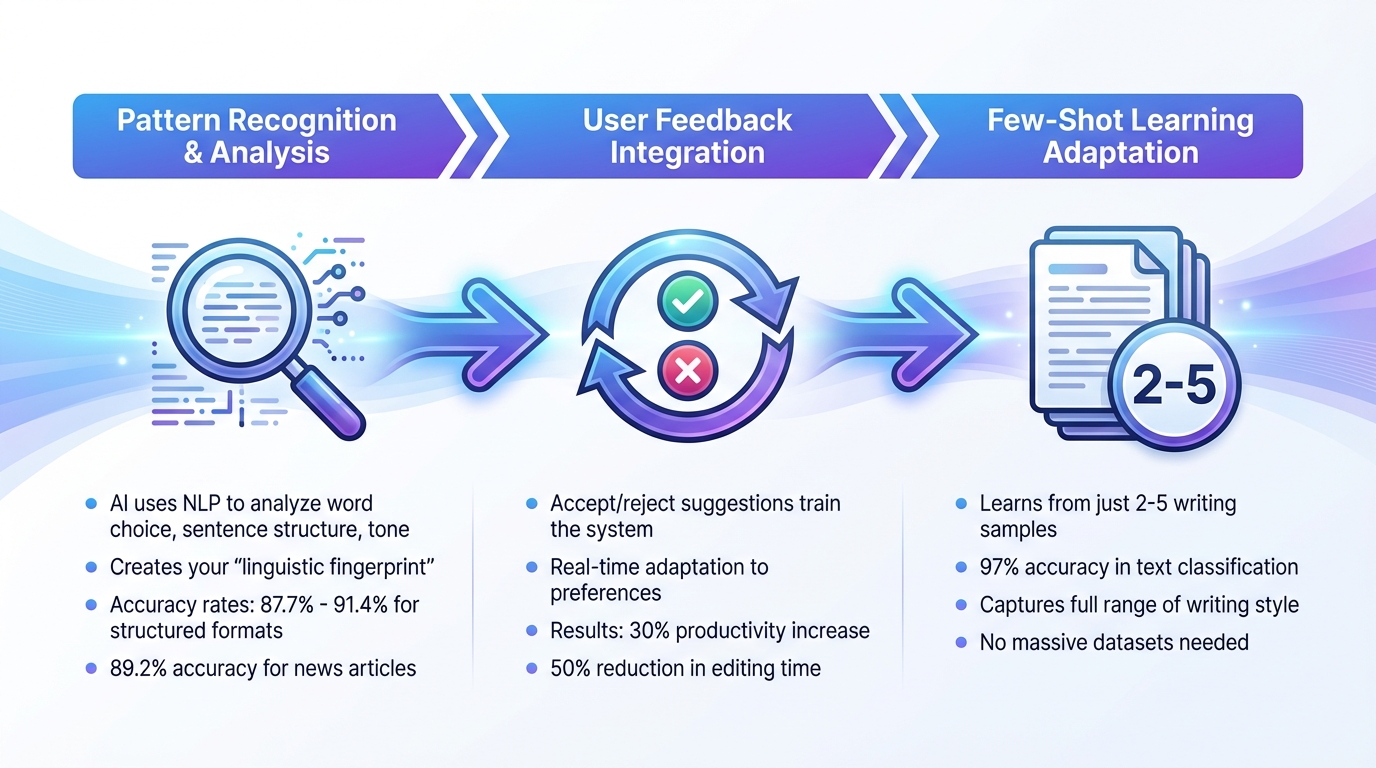 How AI Learns Your Writing Style: 3-Step Process