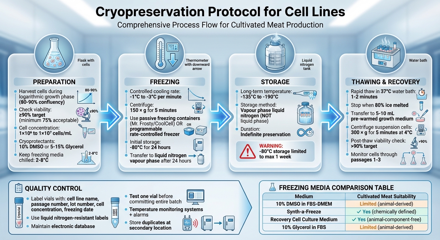 Complete Cryopreservation Protocol for Cell Lines: 4-Step Process from Preparation to Storage