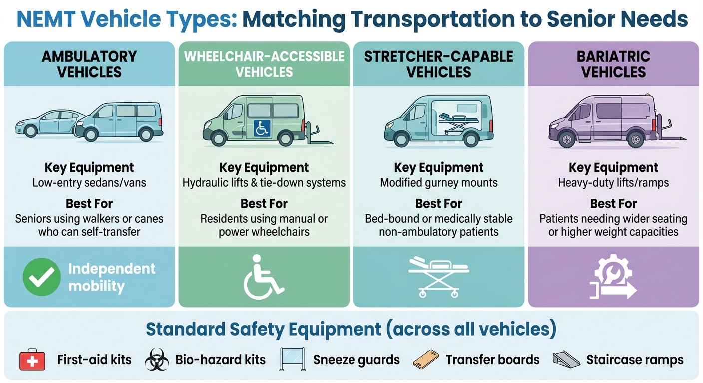 NEMT Vehicle Types and Equipment for Senior Transportation