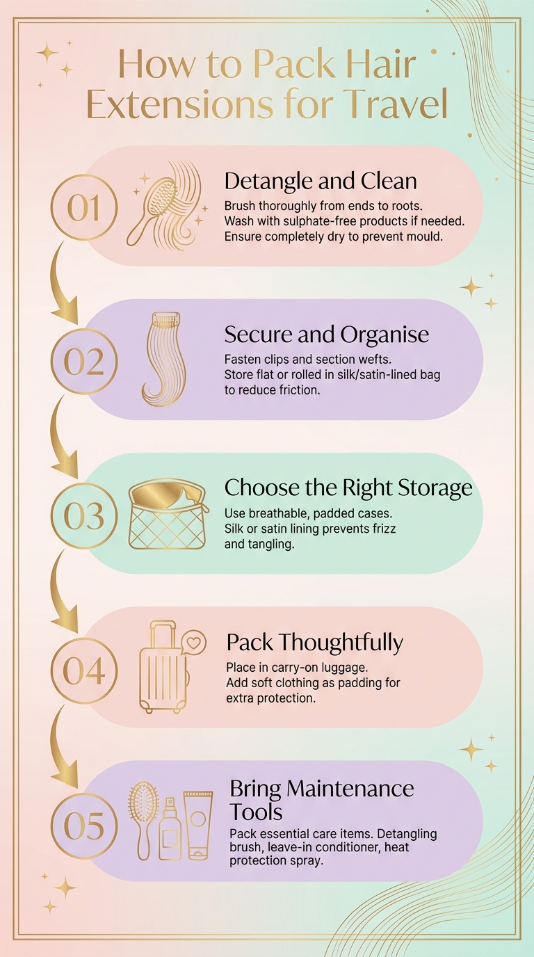 5 Essential Steps to Pack Hair Extensions for Travel