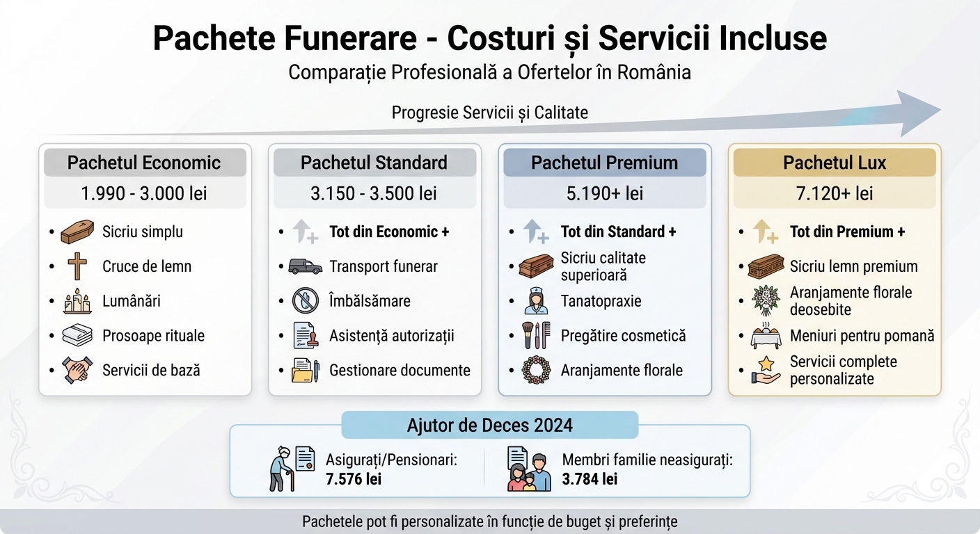 Pachete Funerare România 2024: Costuri și Servicii Incluse