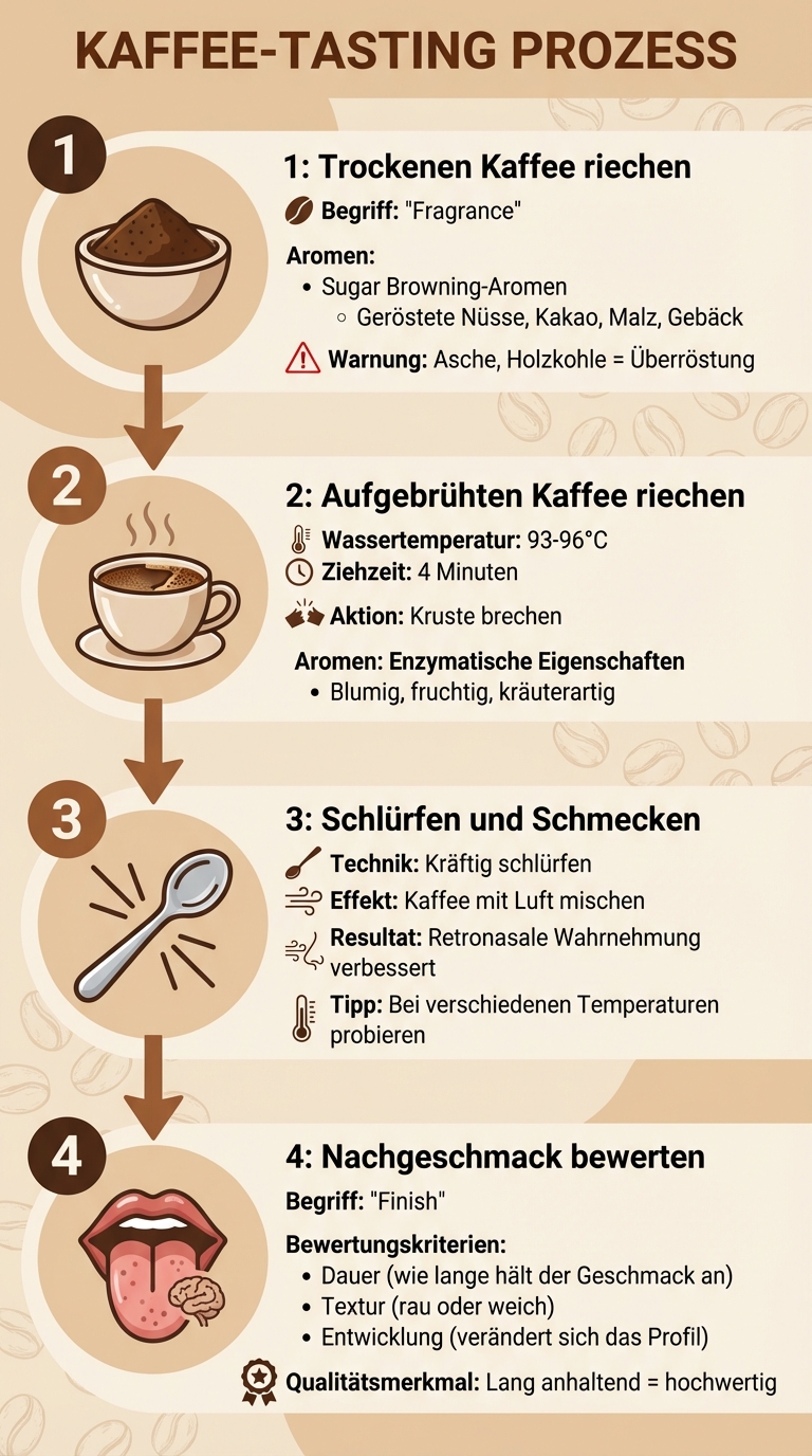 Kaffee-Tasting Prozess: 4 Schritte zum perfekten Cupping
