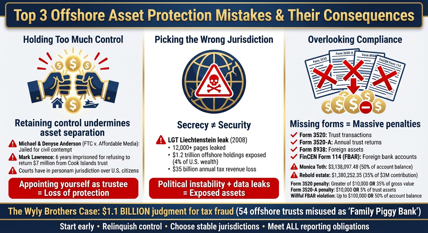 Common Offshore Asset Protection Mistakes and Penalties