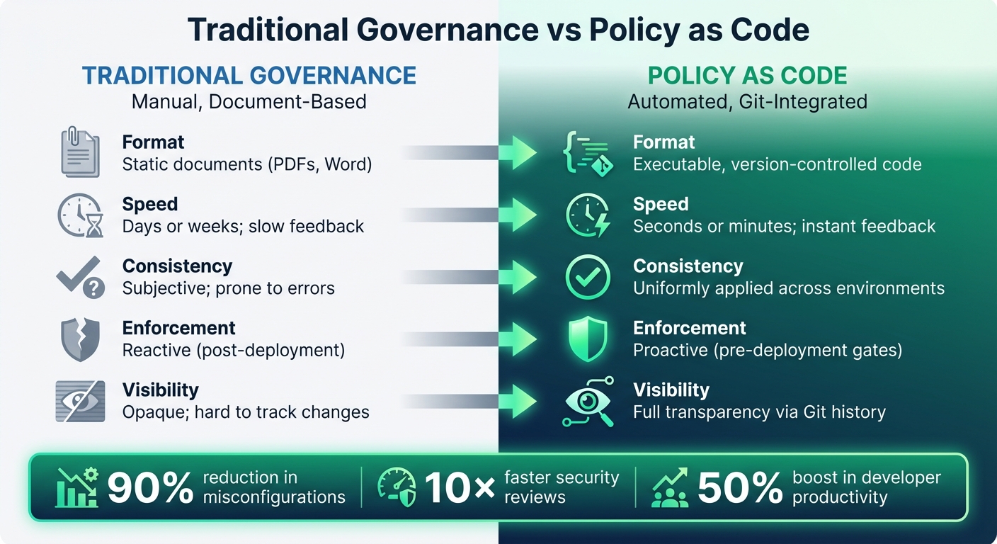 Traditional Governance vs Policy as Code Comparison