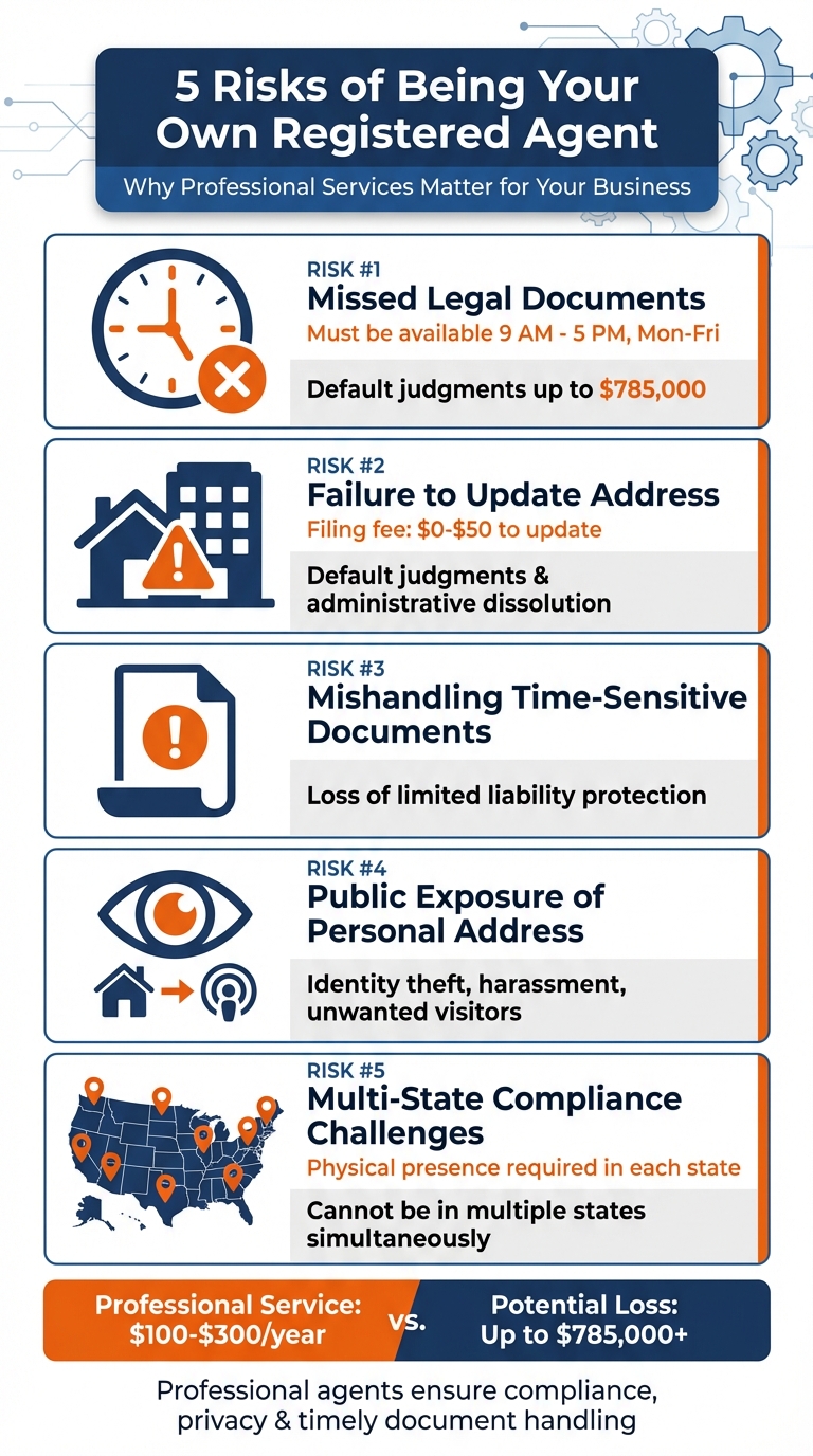5 Risks of Being Your Own Registered Agent