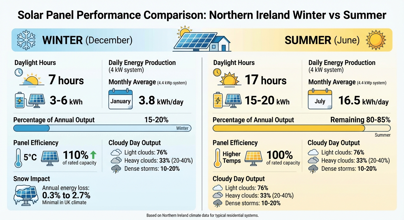Solar Panel Winter vs Summer Performance Comparison