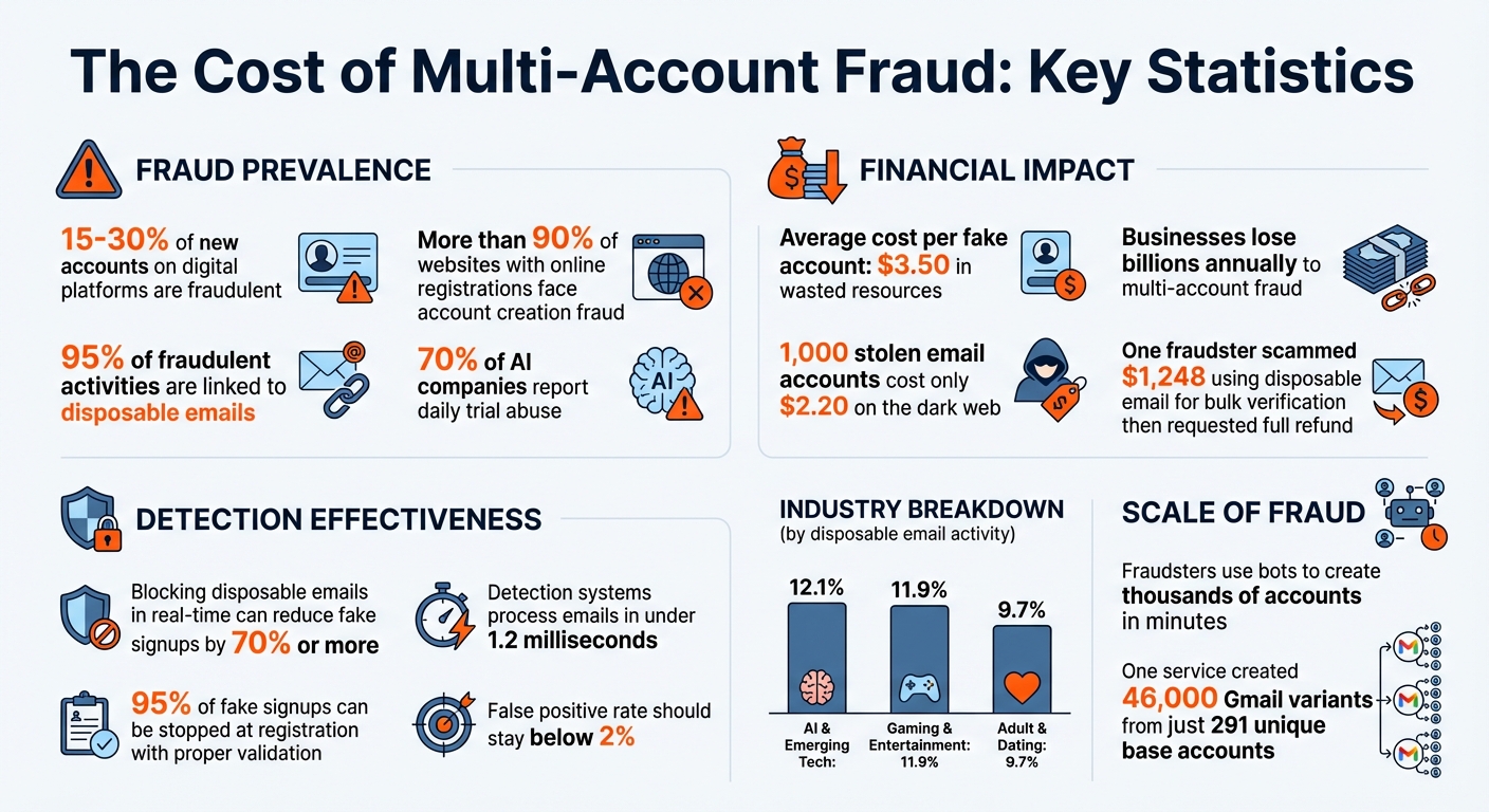 Multi-Account Fraud Statistics and Impact on Digital Platforms