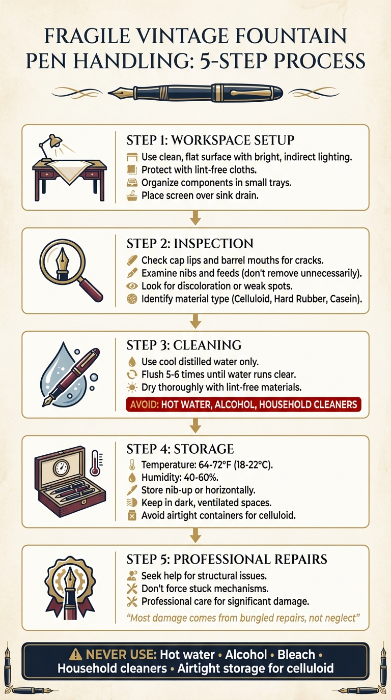 5-Step Guide to Handling and Maintaining Vintage Fountain Pens