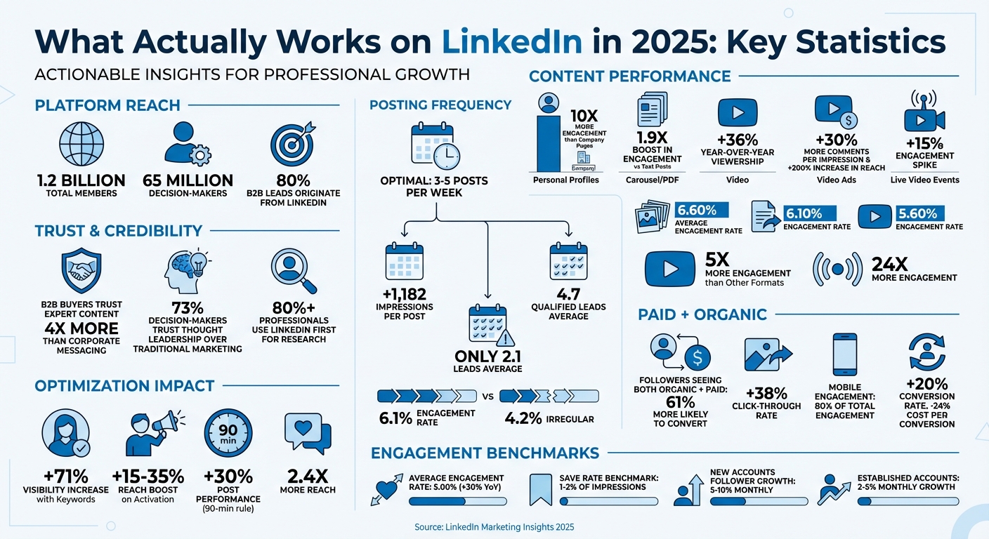 LinkedIn Marketing Statistics 2025: Key Performance Metrics for B2B Success