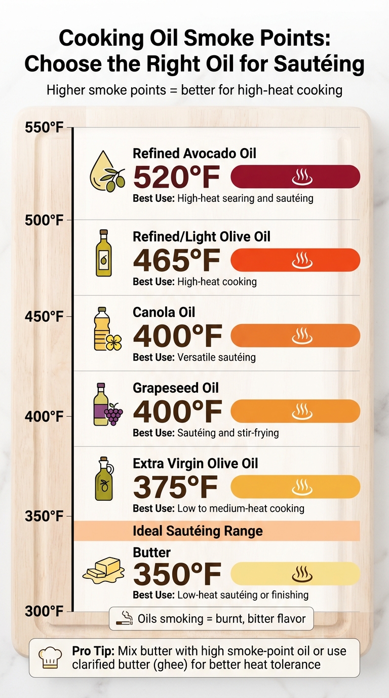 Cooking Oil Smoke Points Guide for Sautéing