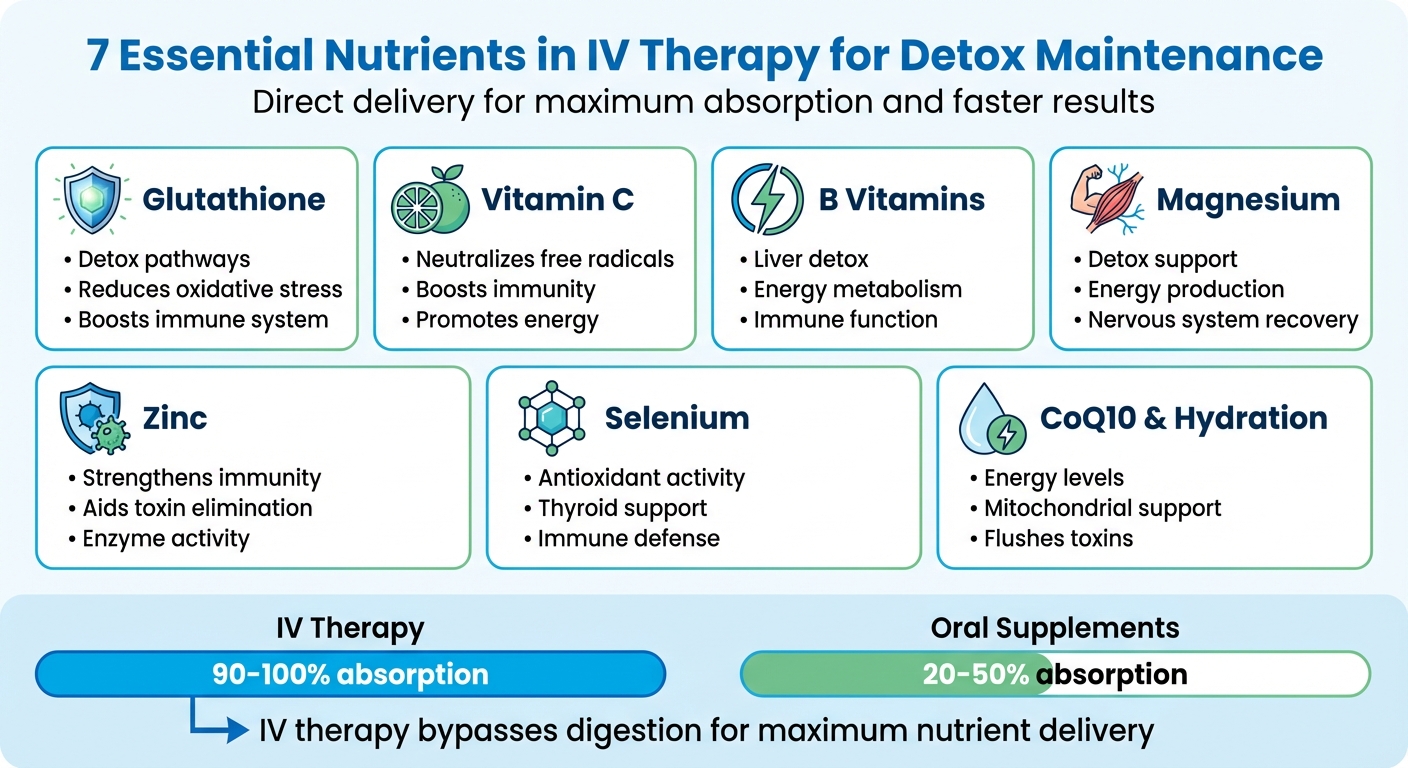 7 Essential Nutrients in IV Therapy for Detox Maintenance