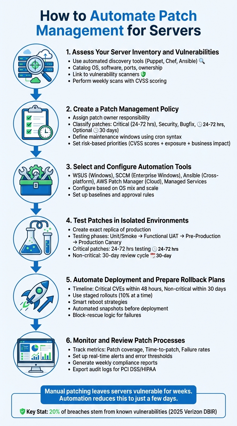 6-Step Server Patch Management Automation Process