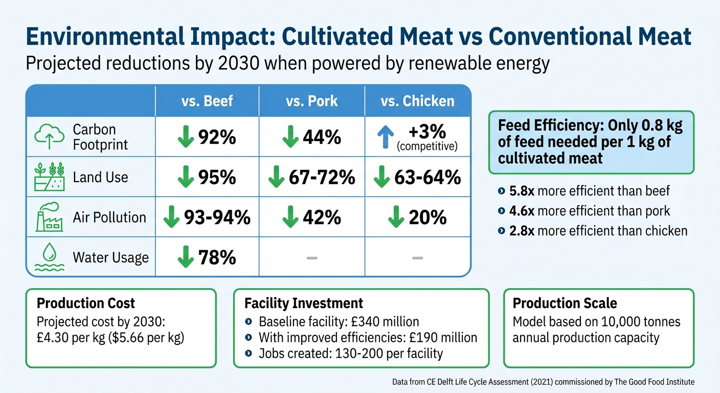 Environmental Impact of Cultivated Meat vs Conventional Meat Production
