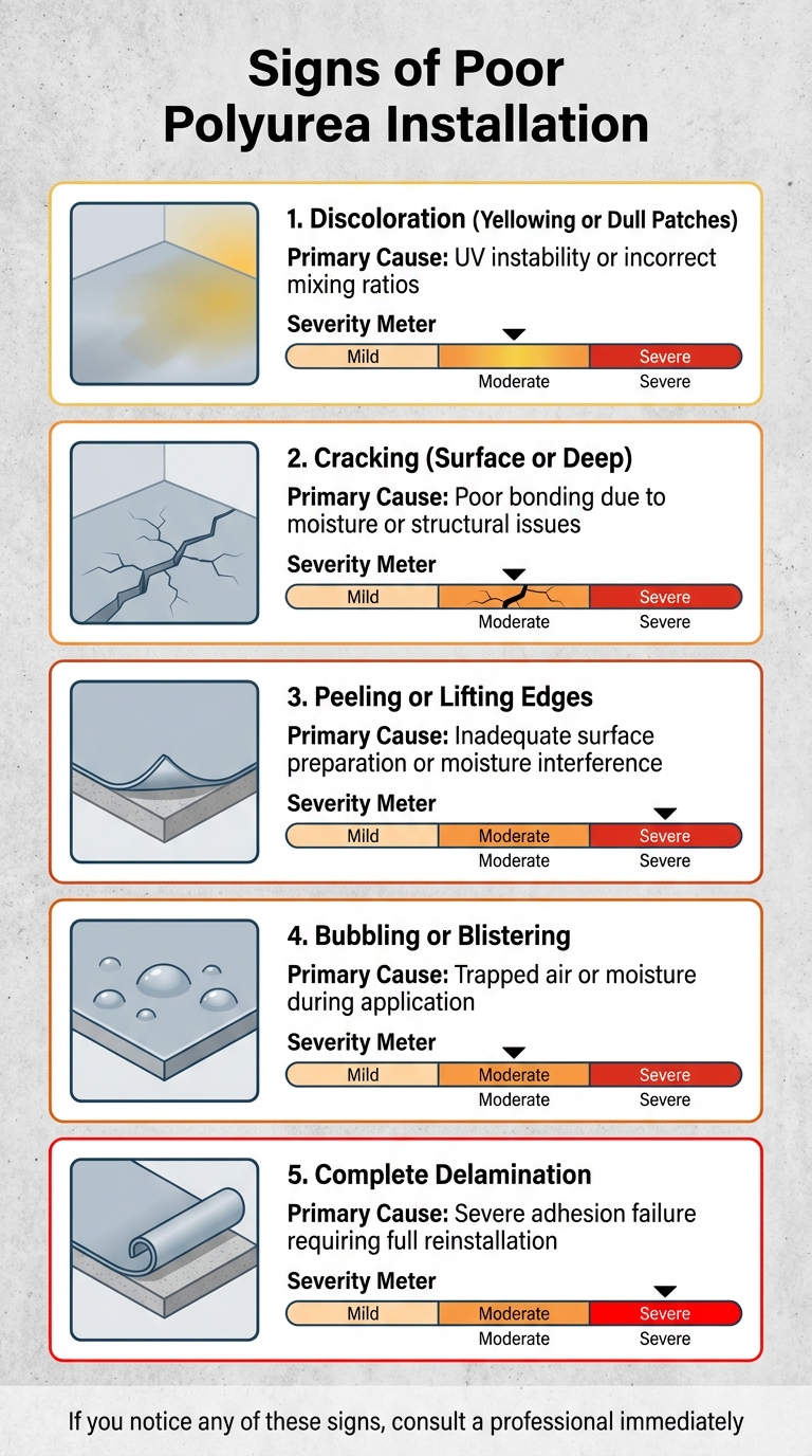 5 Warning Signs of Poor Polyurea Installation and Their Causes