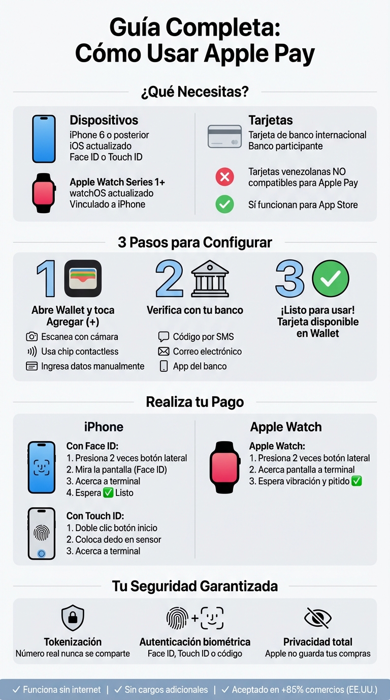 Cómo configurar y usar Apple Pay en iPhone y Apple Watch paso a paso
