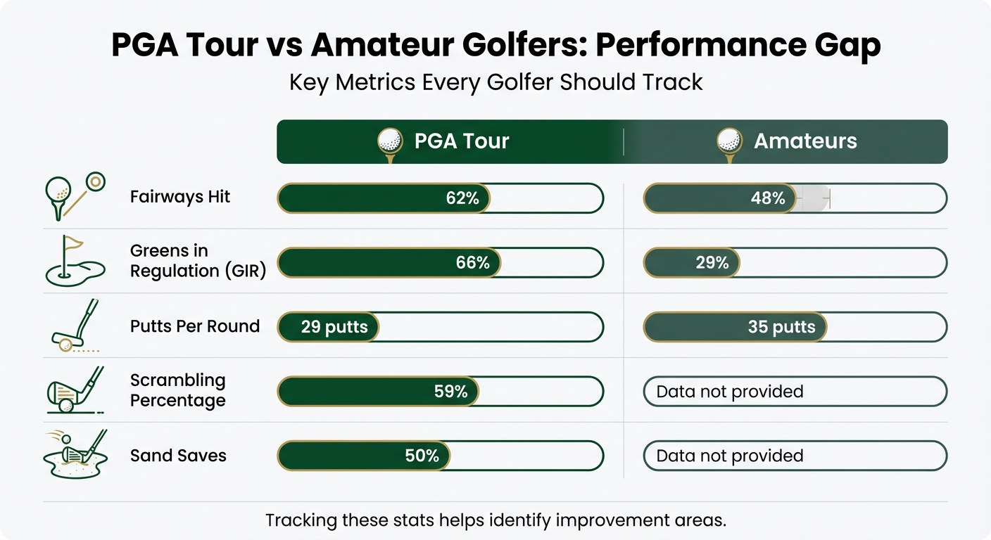 Golf Performance Stats: PGA Tour vs Amateur Golfers Comparison