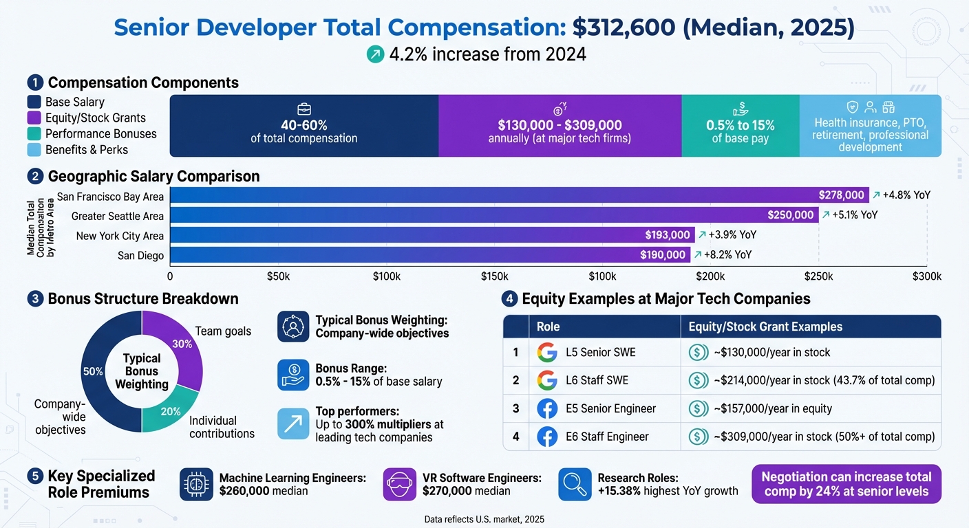 Senior Developer Compensation Breakdown 2025: Salary, Equity, and Benefits