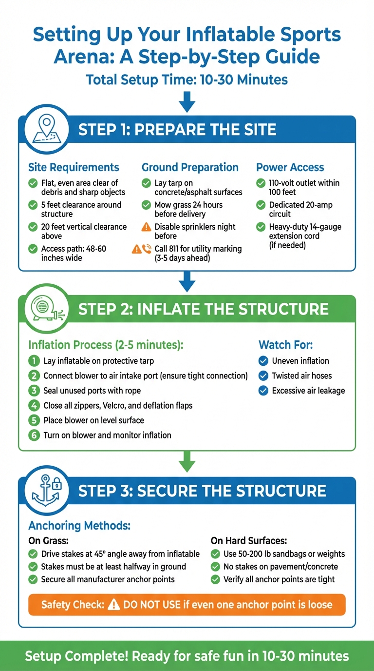 Complete Setup Guide for Inflatable Sports Arenas in 3 Steps