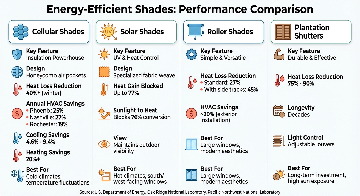 Energy Savings by Shade Type: Summer vs Winter Performance Comparison