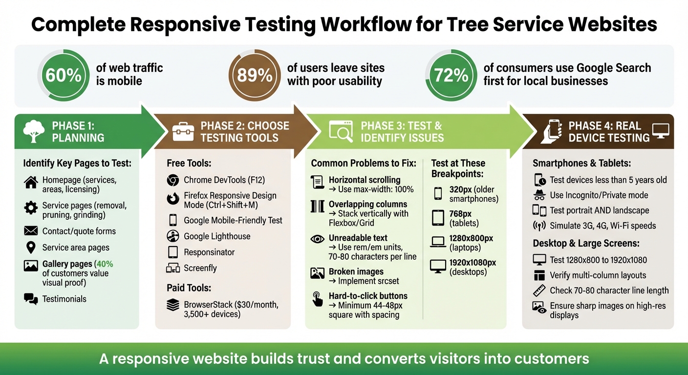 Complete Responsive Testing Workflow for Tree Service Websites