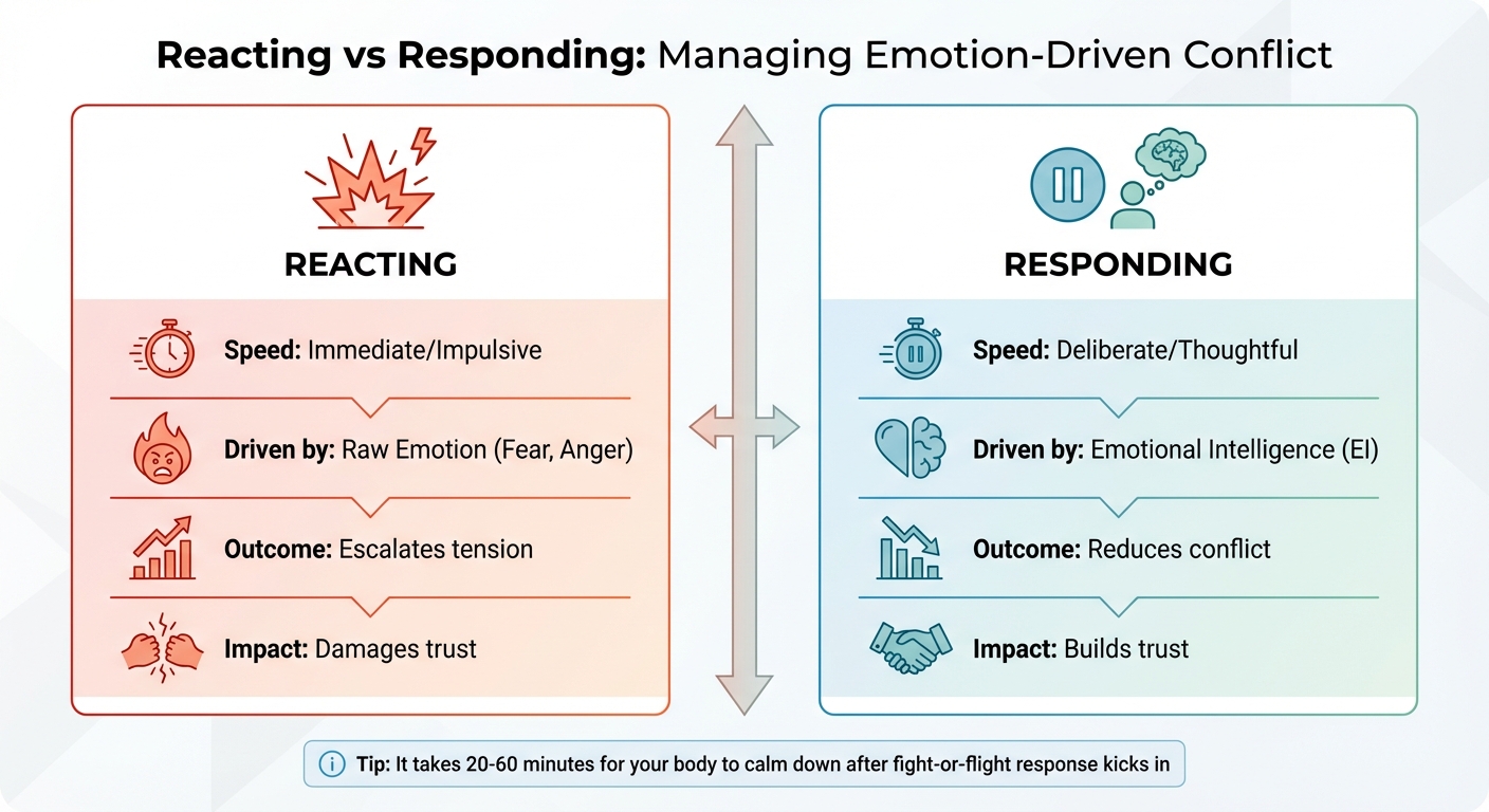 Reacting vs Responding in Emotion-Driven Conflict