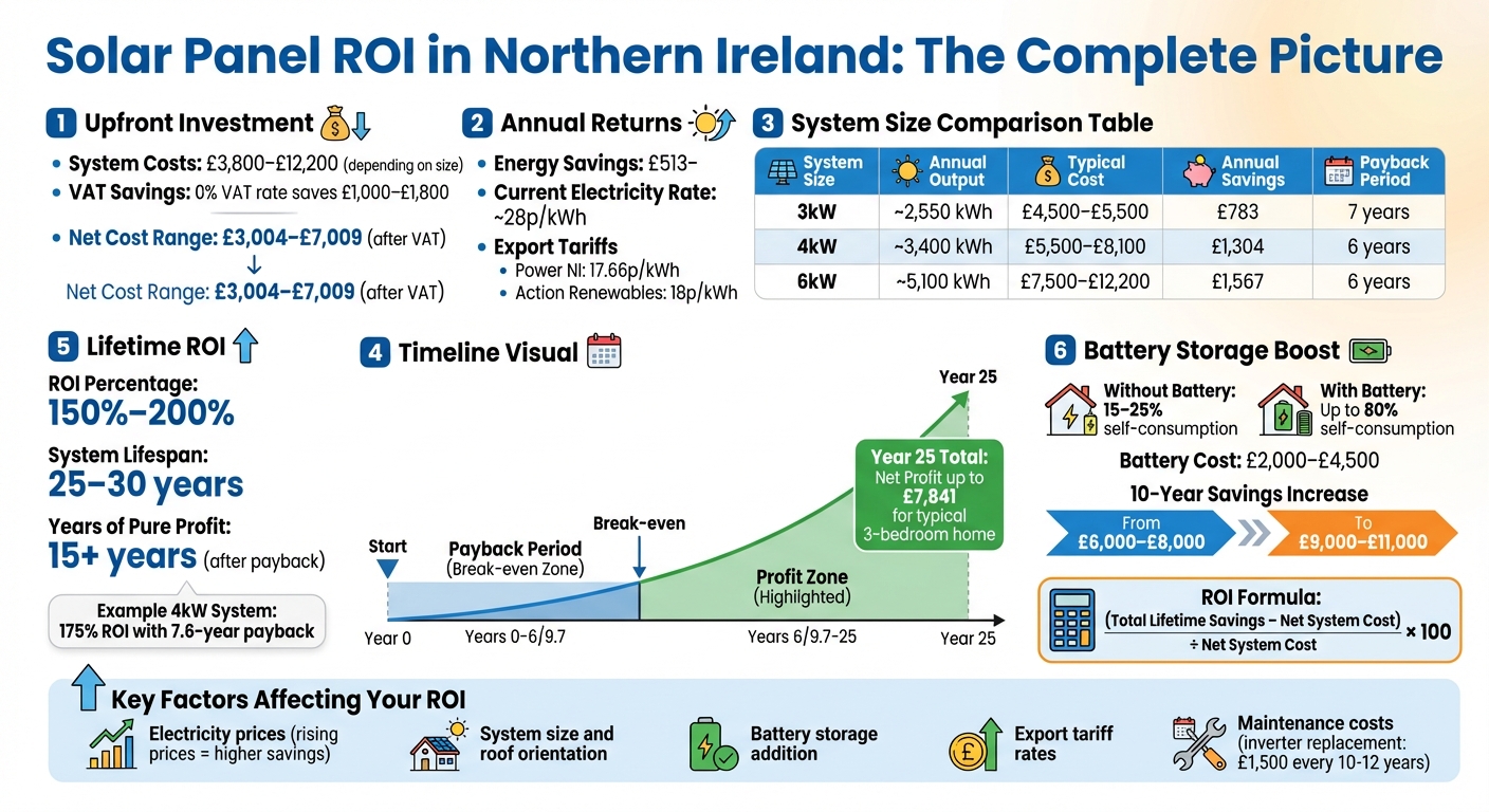 Solar Panel ROI Calculator for Northern Ireland: Costs, Savings & Payback Periods