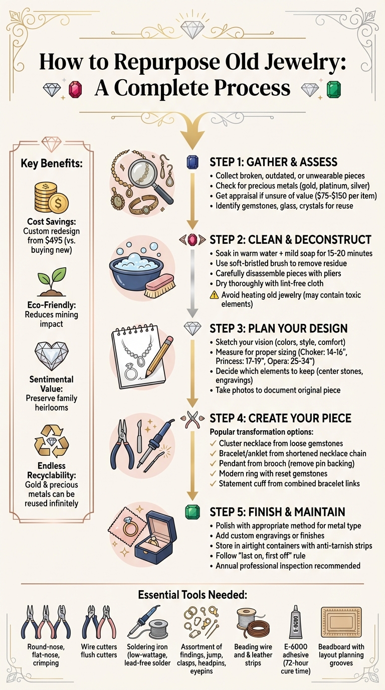 Step-by-Step Guide to Repurposing Old Jewelry: From Assessment to Finished Piece