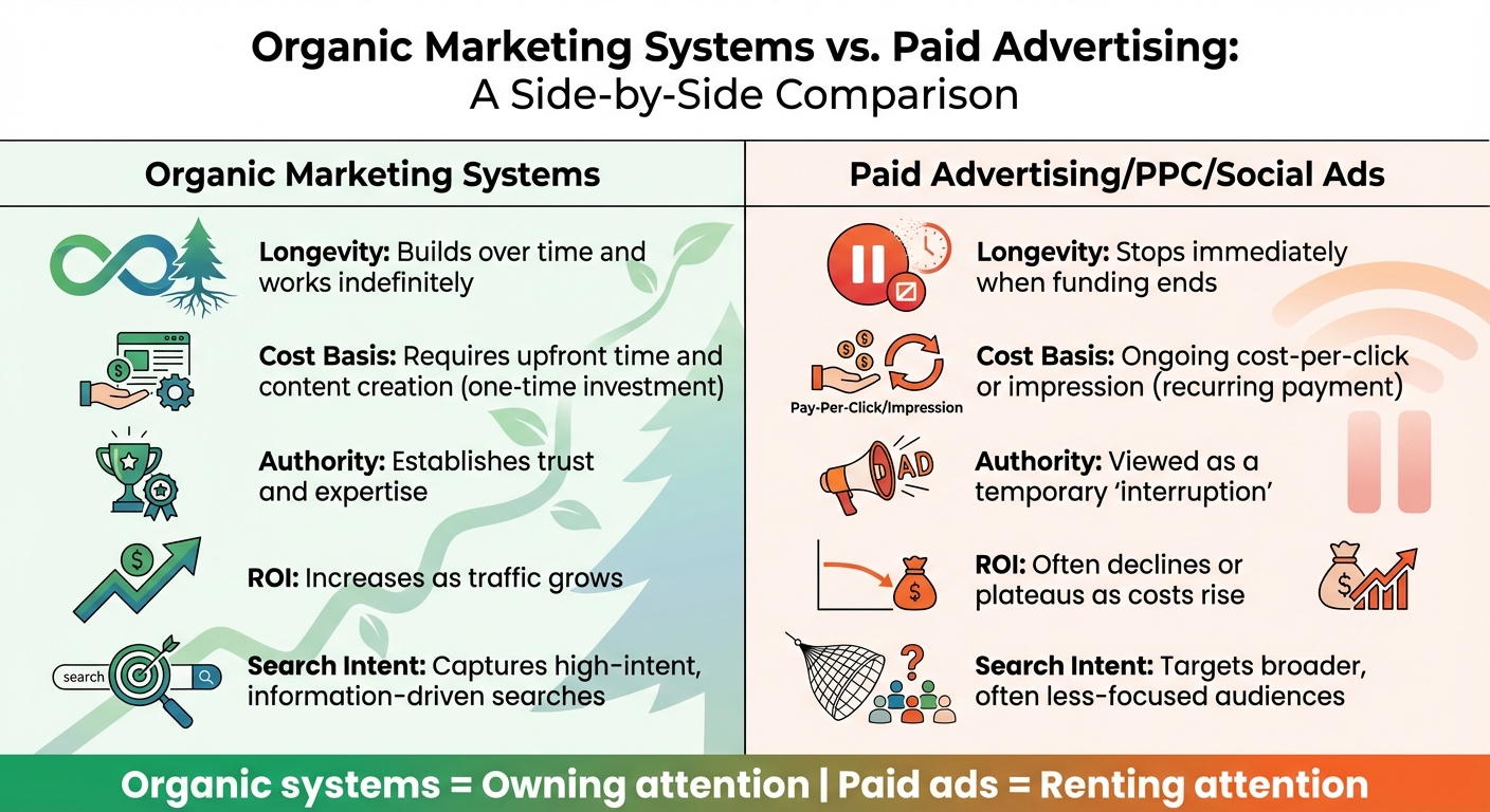 Organic Marketing vs Paid Ads: Long-Term Value Comparison for Real Estate