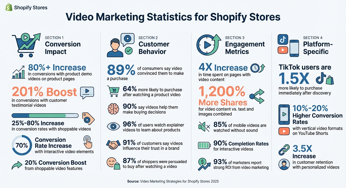 Video Marketing Statistics for Shopify Stores: Conversion Rates and ROI