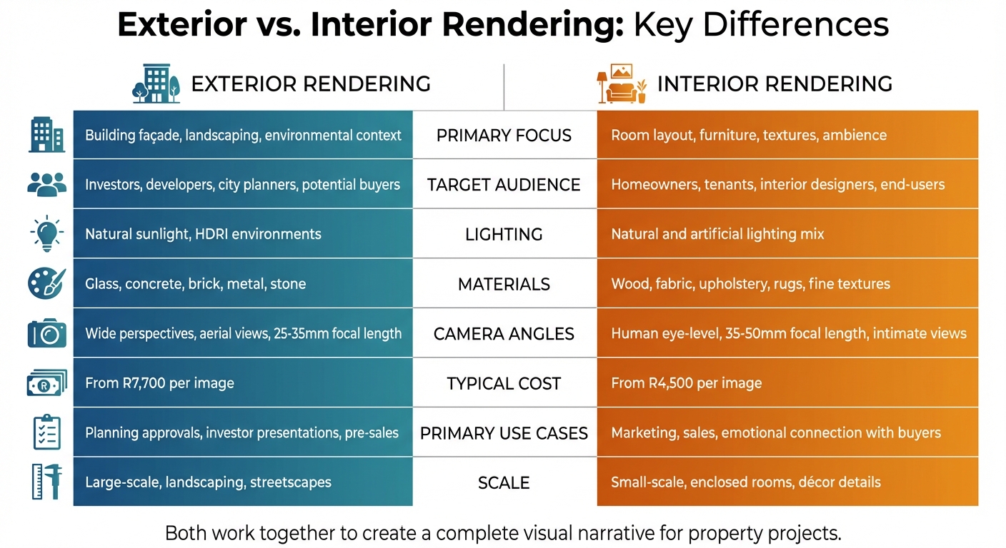 Exterior vs. Interior Rendering: Key Differences - 3D Rendering ...