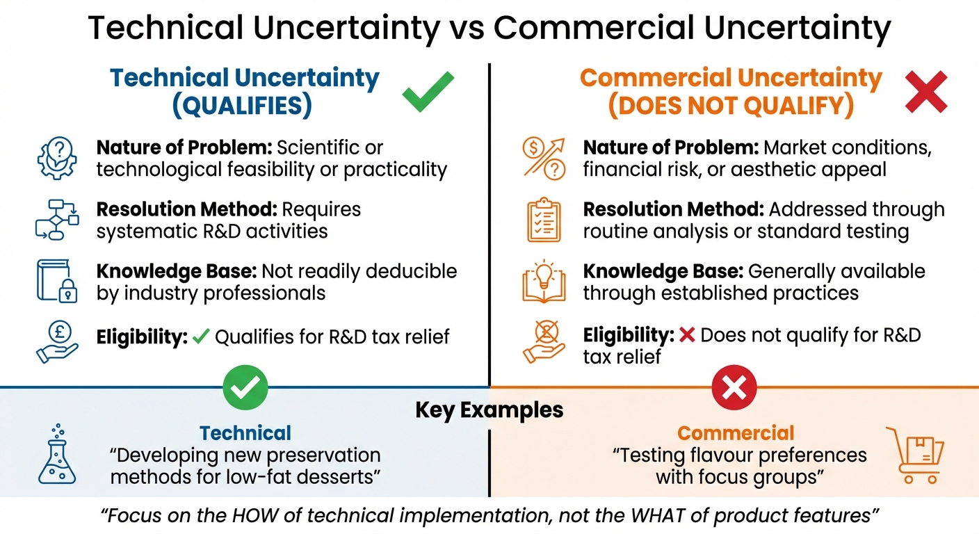Technical vs Commercial Uncertainty: R&D Tax Relief Qualification Criteria