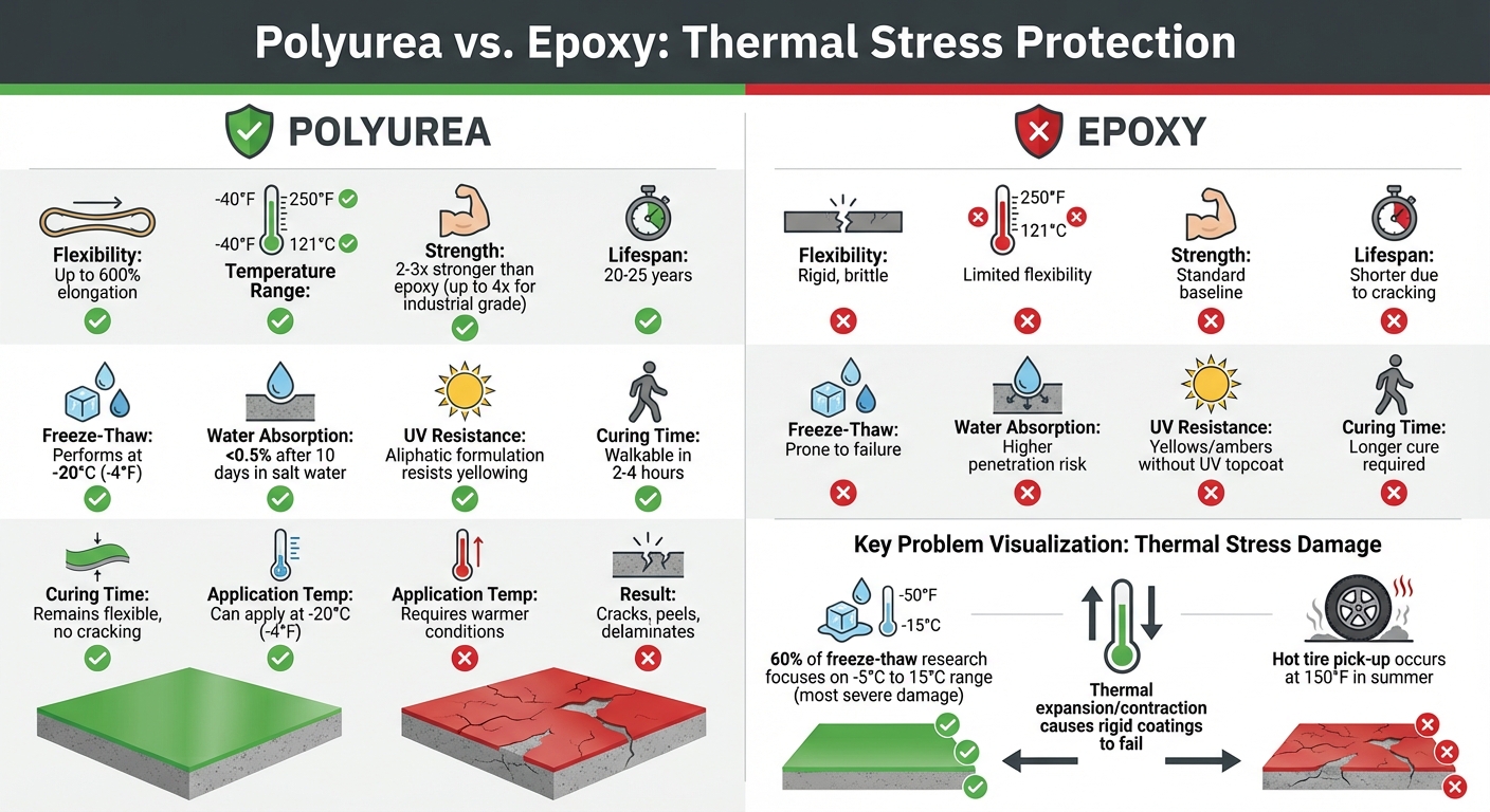 Polyurea vs Epoxy Coating Performance Comparison for Thermal Stress Protection