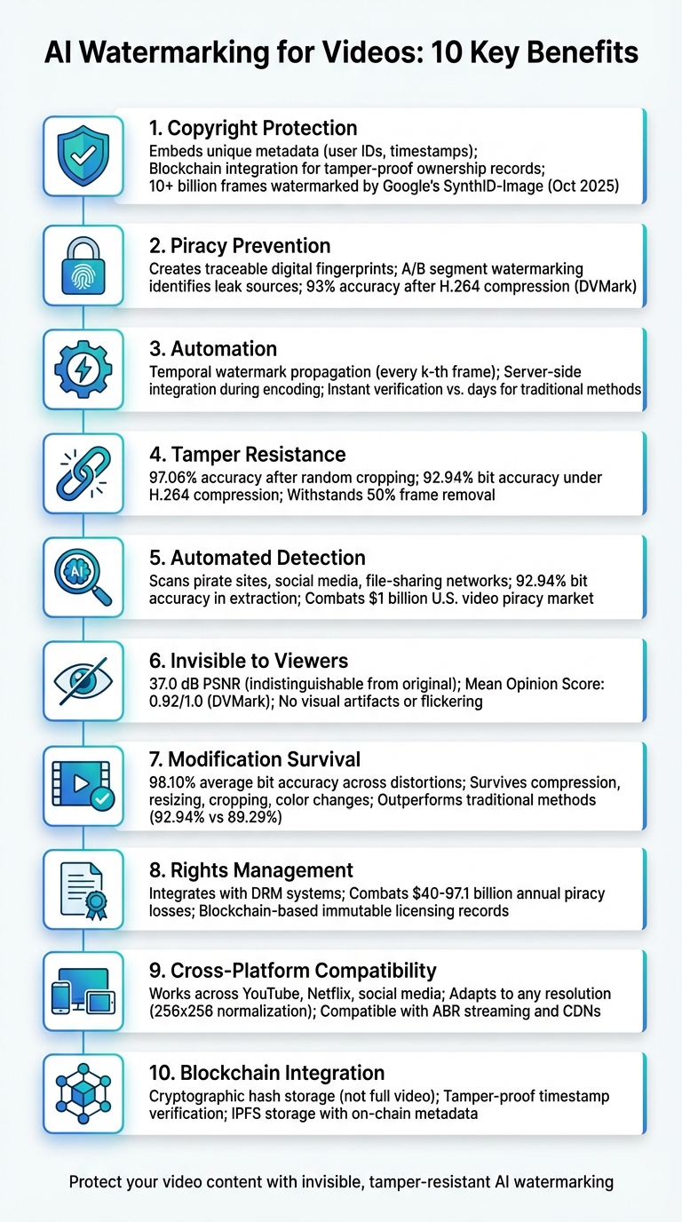 10 Key Benefits of AI Watermarking for Video Content Protection