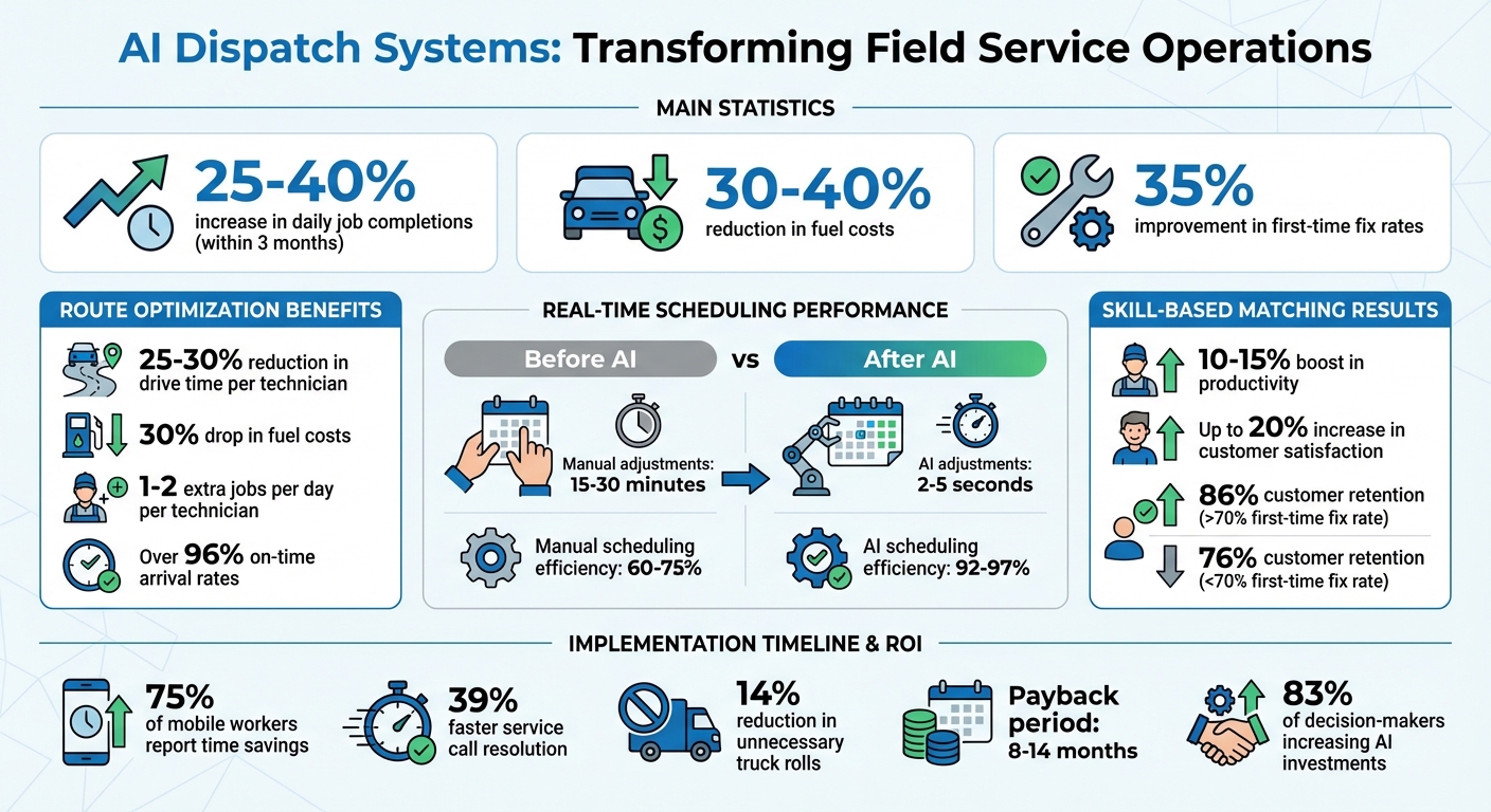 AI Dispatch Systems Impact on Field Service Operations: Key Performance Metrics