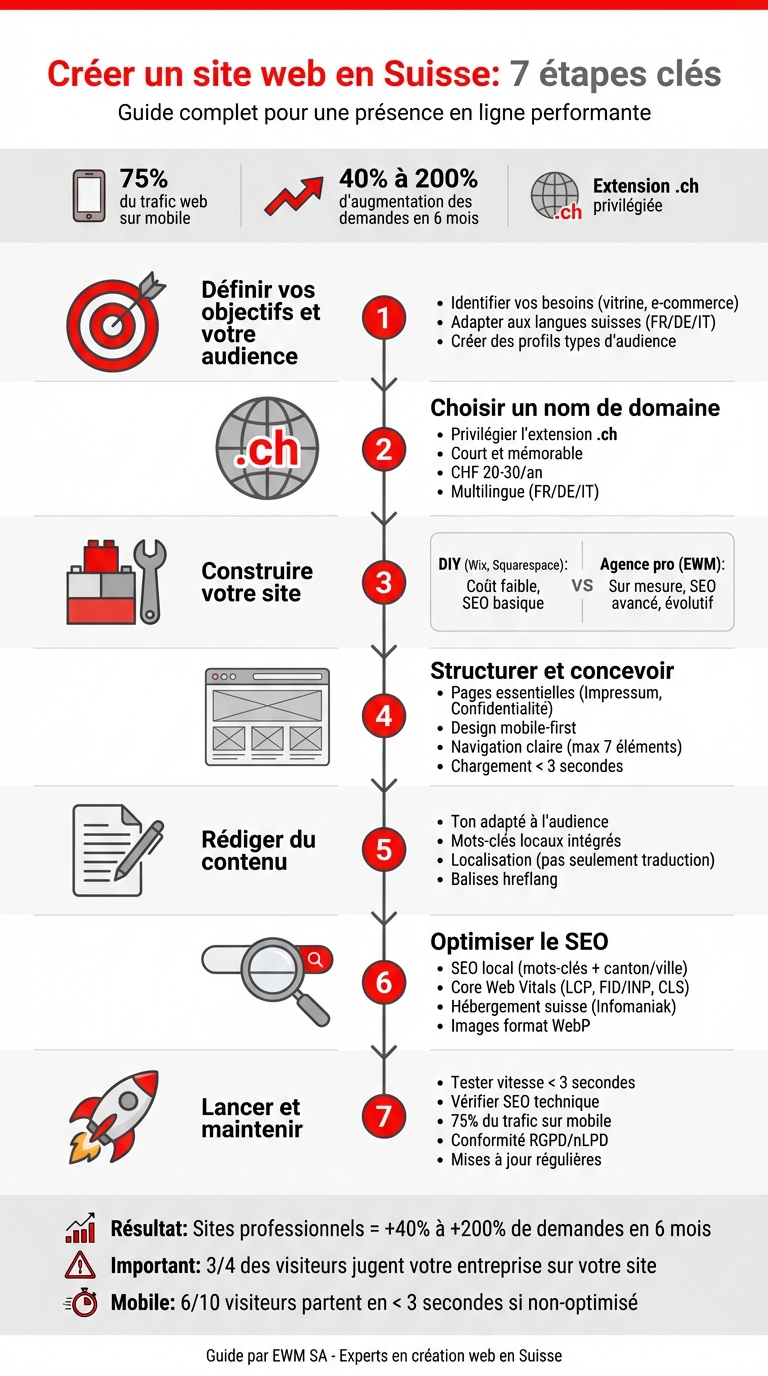 The 7 steps to create a professional website in Switzerland