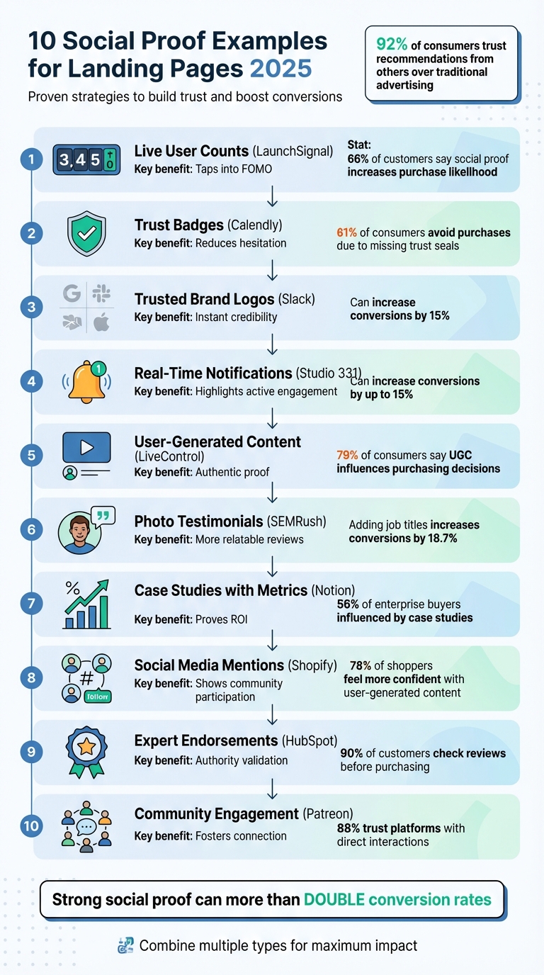 10 Types of Social Proof for Landing Pages with Conversion Statistics