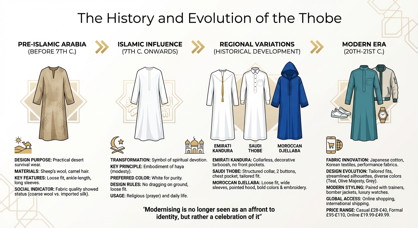 Evolution of the Thobe from Pre-Islamic Arabia to Modern Day