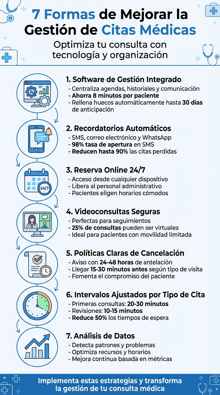 7 estrategias para mejorar la gestión de citas médicas
