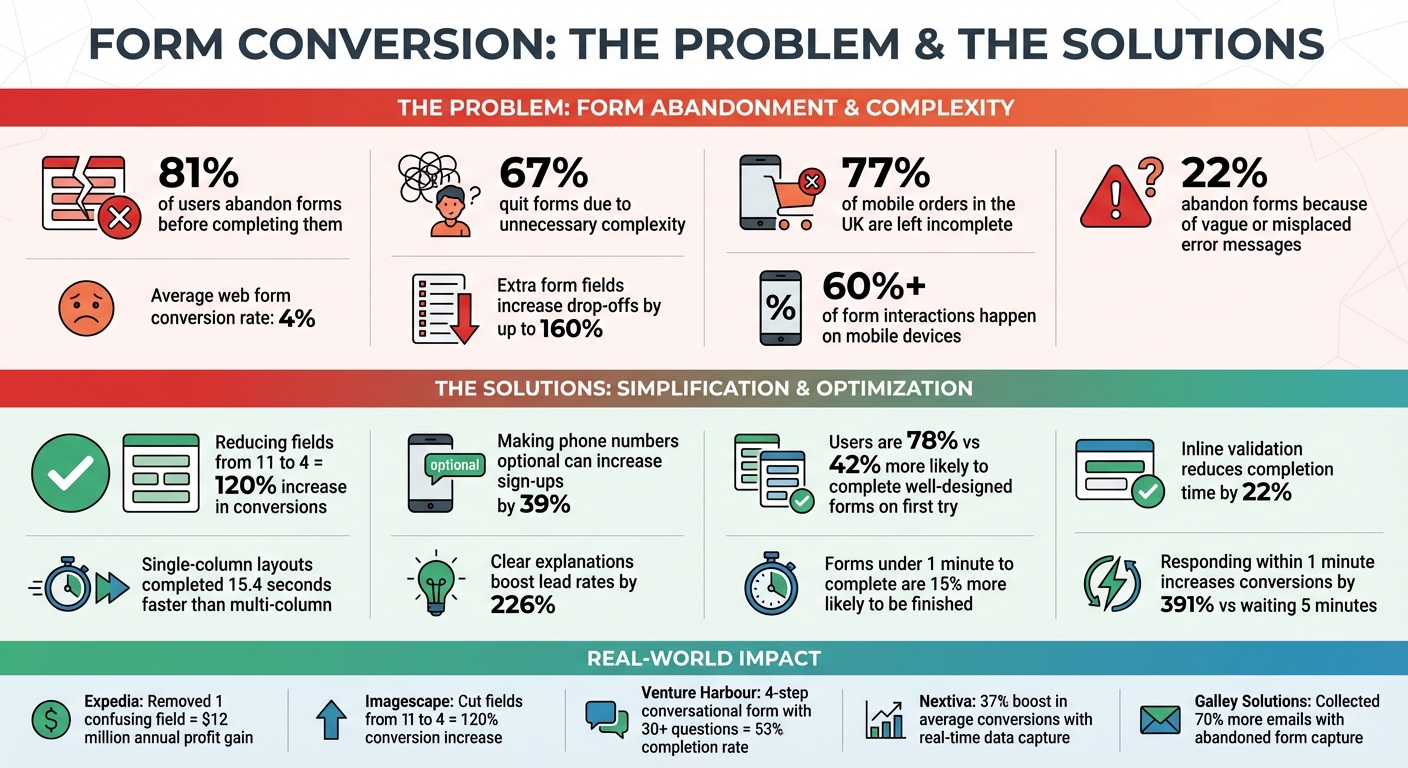 Form Optimization Statistics: How Field Reduction and Mobile Design Impact Conversion Rates