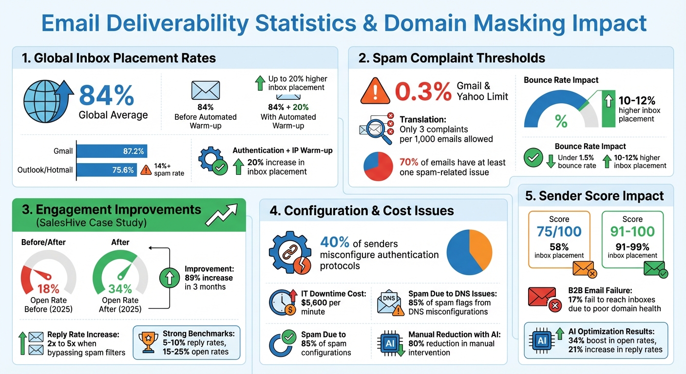 Email Deliverability Statistics: Impact of Automated Domain Masking