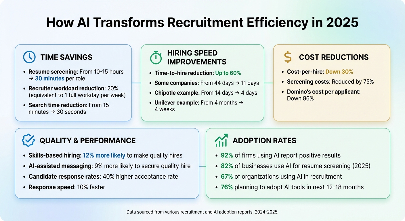 AI Impact on Recruitment Efficiency: Key Statistics and Time Savings