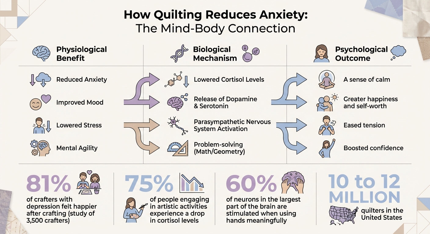 How Quilting Reduces Anxiety: Physiological and Psychological Benefits