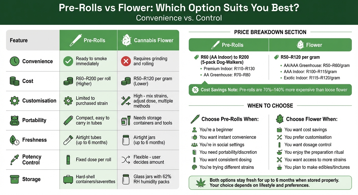 Pre-Rolls vs Cannabis Flower: Complete Comparison Guide