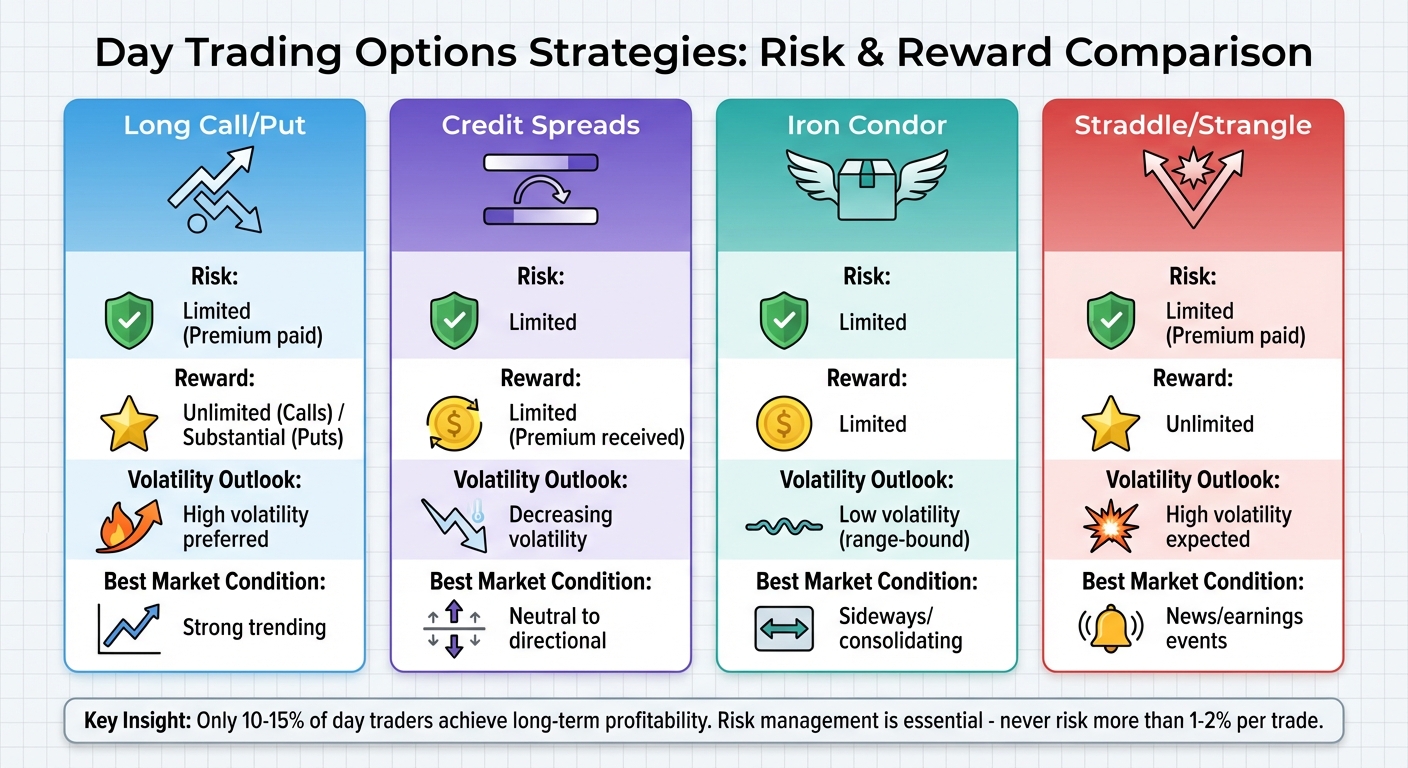 Day Trading Options Strategies Risk Reward Comparison Chart