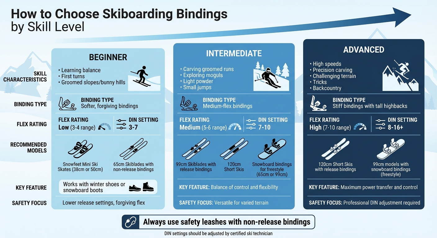 Skiboarding Binding Selection Guide by Skill Level