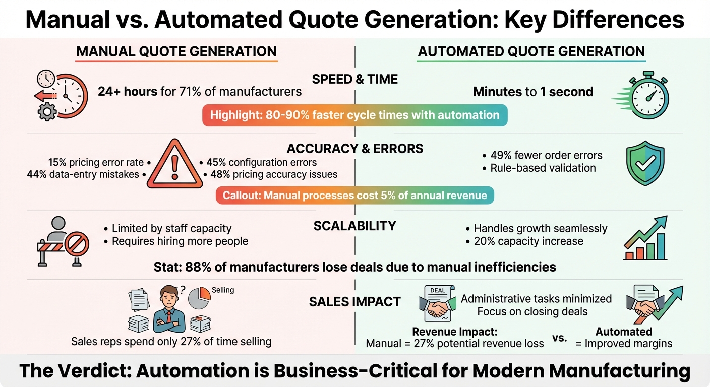 Manual vs Automated Quote Generation: Speed, Accuracy, and Cost Comparison
