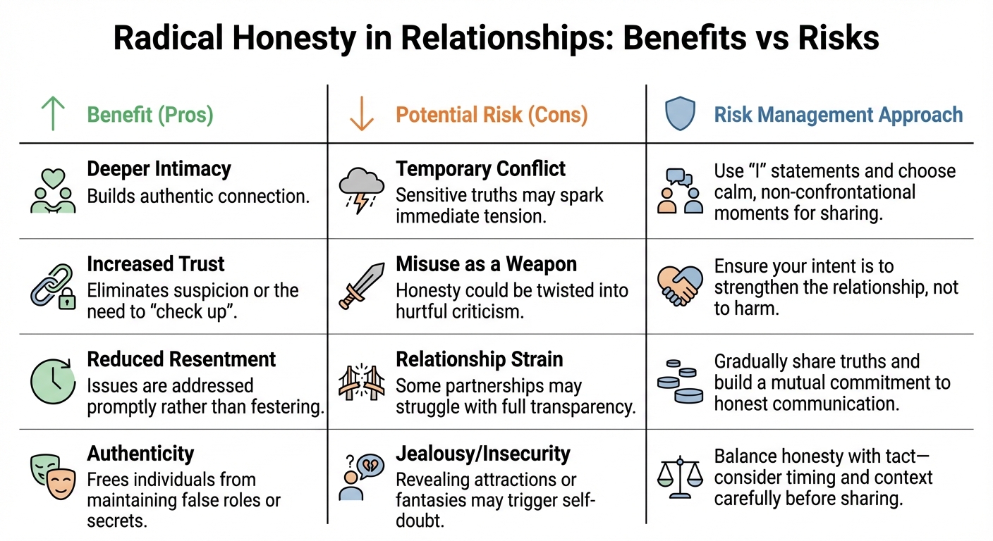 Benefits vs Risks of Radical Honesty in Relationships