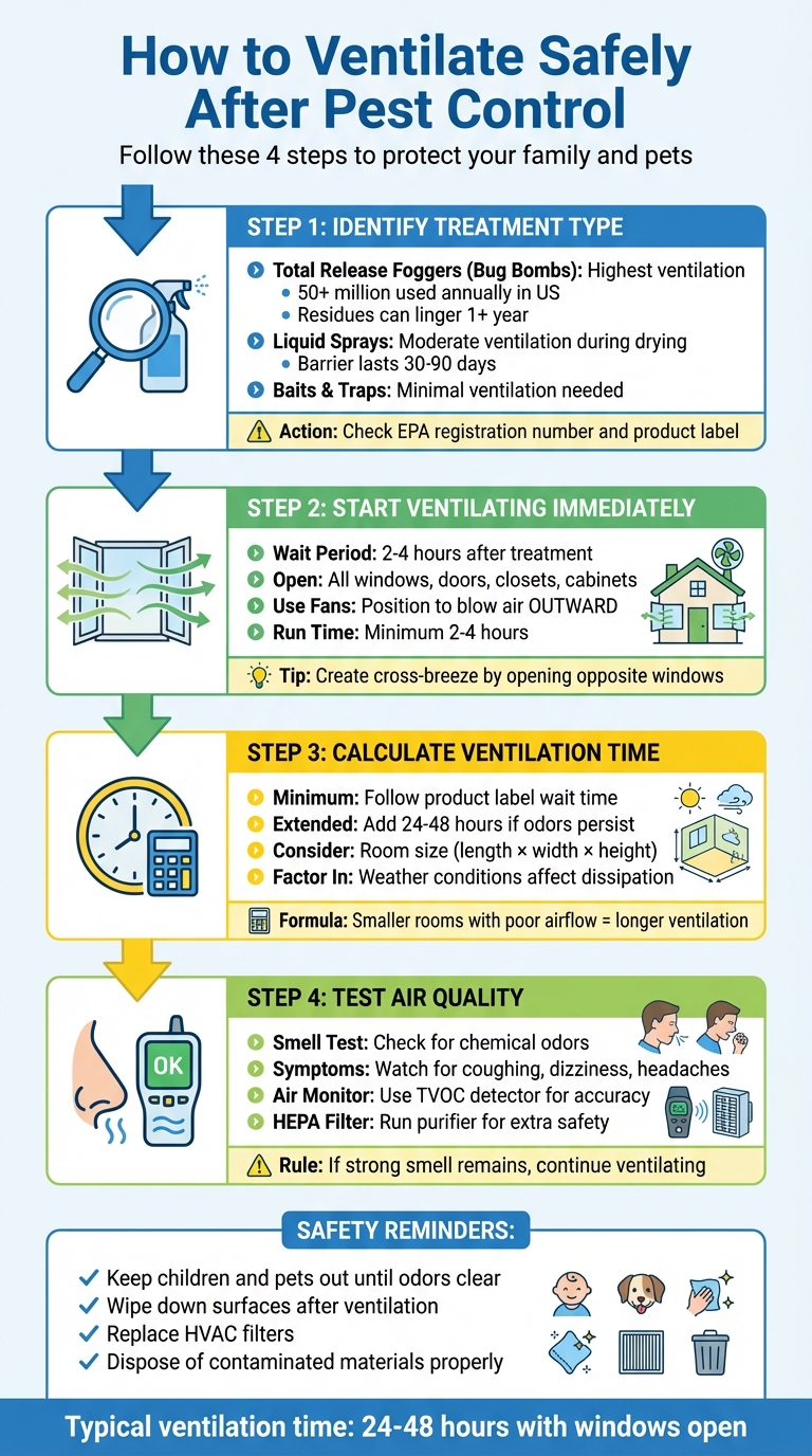 4-Step Safe Ventilation Process After Pest Control Treatment